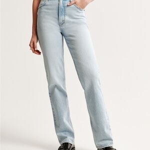 Abercrombie & Fitch Light Wash Straight Jeans EXTRA LONG 32/14